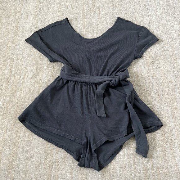 Free People Pants - Free People Easy Street Wrap Romper XS Gray